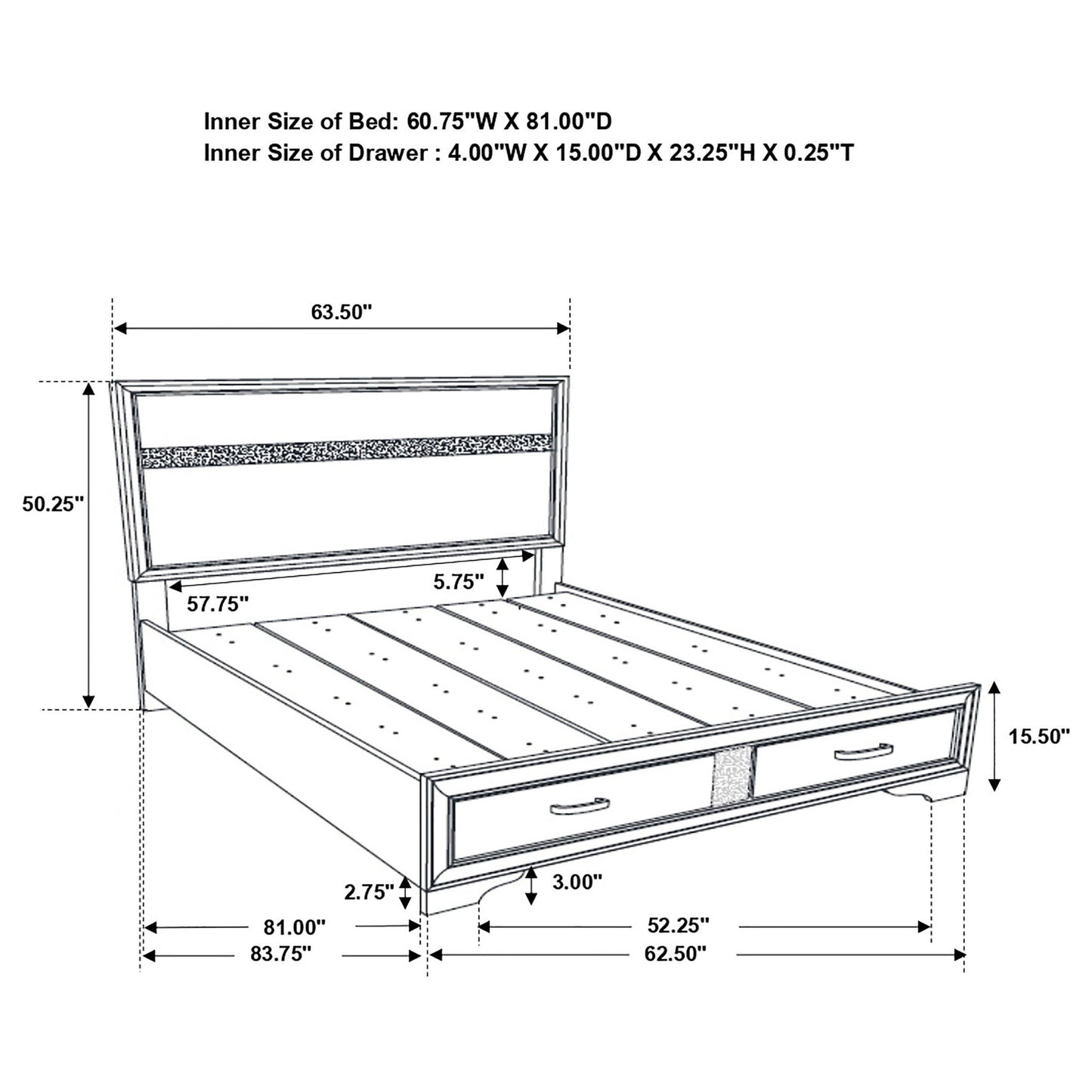 Corbin - Glittering Bedroom Set