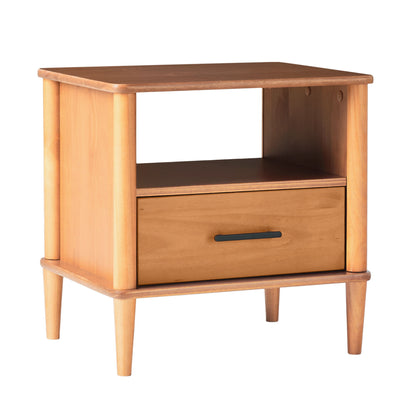 Transitional Solid Wood Spindle Nightstand