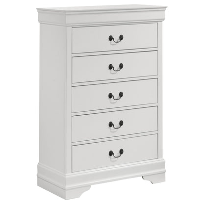 5 Drawer Bedroom Chest - White