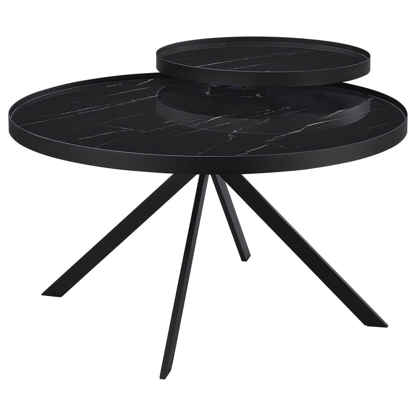 Shayne - Round Top Coffee Table With 2 Tier Design