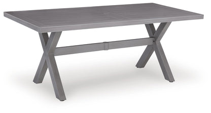Dillon Beach - Rectangular Dining Table With Umbrella Option - Gray
