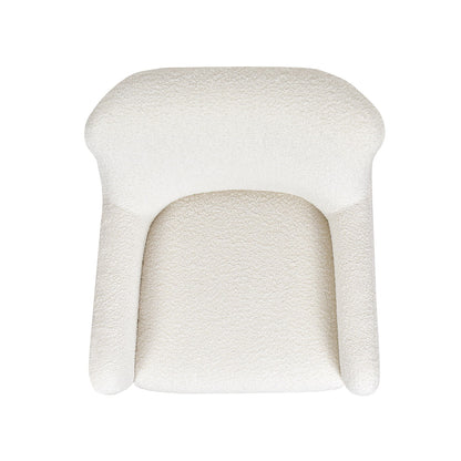 Nimbus - Curved Accent Chair - Ivory White