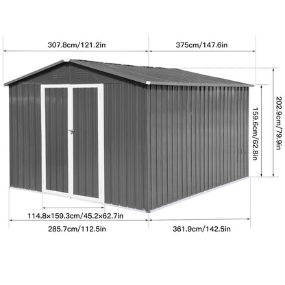 G10Ftx12Ft arden Sheds Outdoor Storage Sheds - Gray