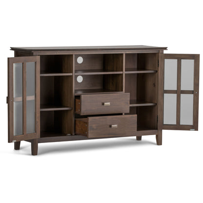 Artisan - Tall TV Media Stand - Natural Aged Brown