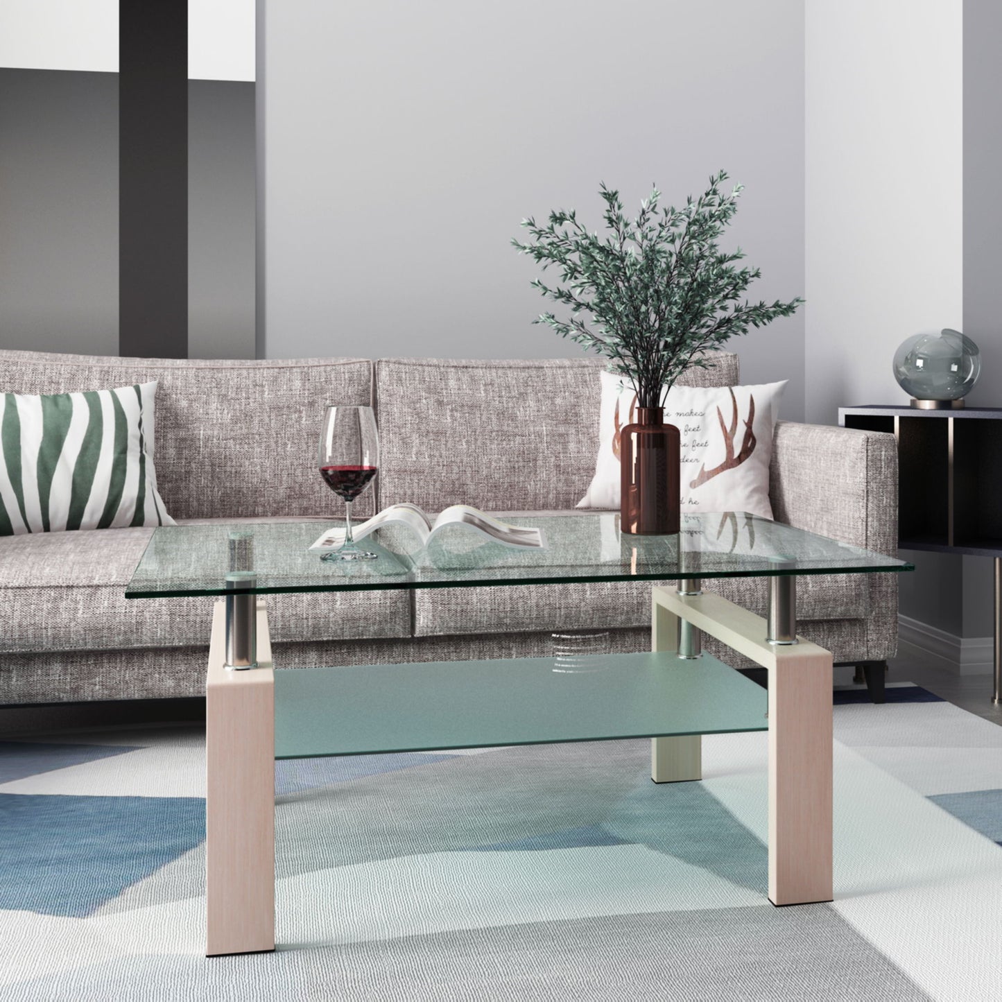 Rectangle Coffee Table, Modern Side Center Tables For Furniture