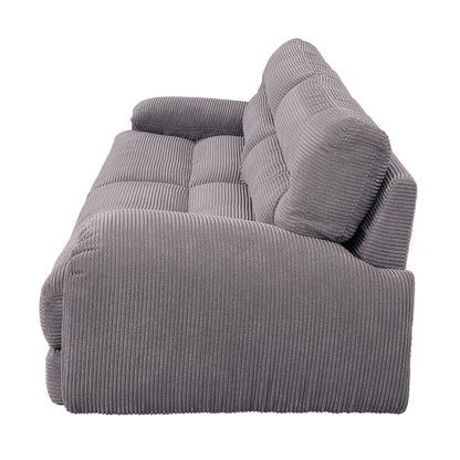 Cadenza - Corduroy Loveseat - Gray