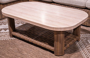 Angel Island - Rectangular Cocktail Table - Beige / Brown