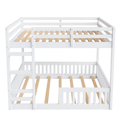 Stylish Bunk Bed With Ladder And Guardrails