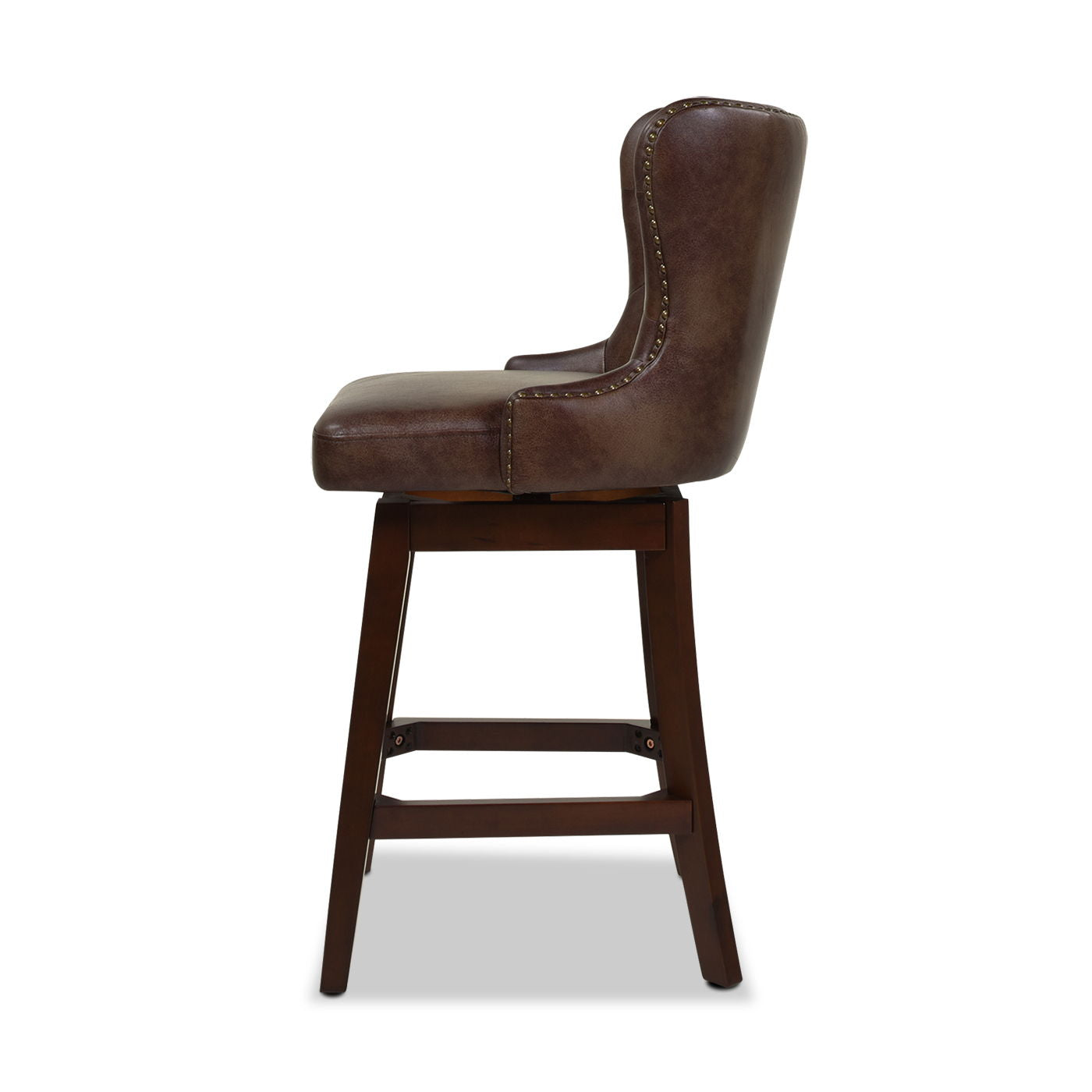 Holmes - Tufted High Back 360 Swivel Counter Height Barstool