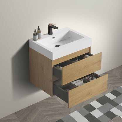 Alice - Bathroom Vanity With Sink, Large Storage Wall Mounted Floating Bathroom Vanity For Modern Bathroom