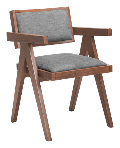 Delhi - Dining Chair (Set of 2) - Gray / Walnut