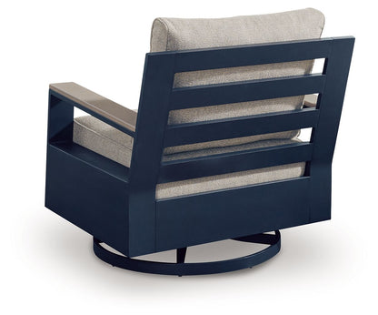 Mabry Shores - Swivel Glider Chair With Cushion - Blue