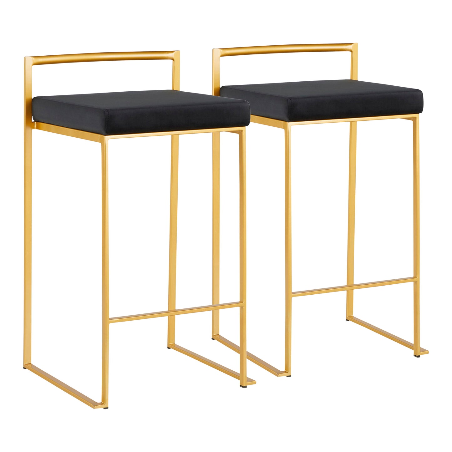 Fuji - Contemporary / Glam Design Counter Stool (Set of 2)