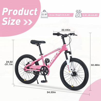 Zukka - 20" Mountain Bike With Adjustable Saddle And Suspension Fork