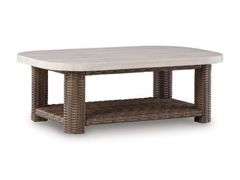 Angel Island - Rectangular Cocktail Table - Beige / Brown