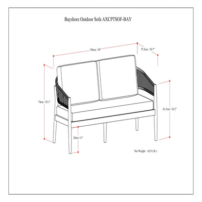 Bayshore - Outdoor Sofa - Natural
