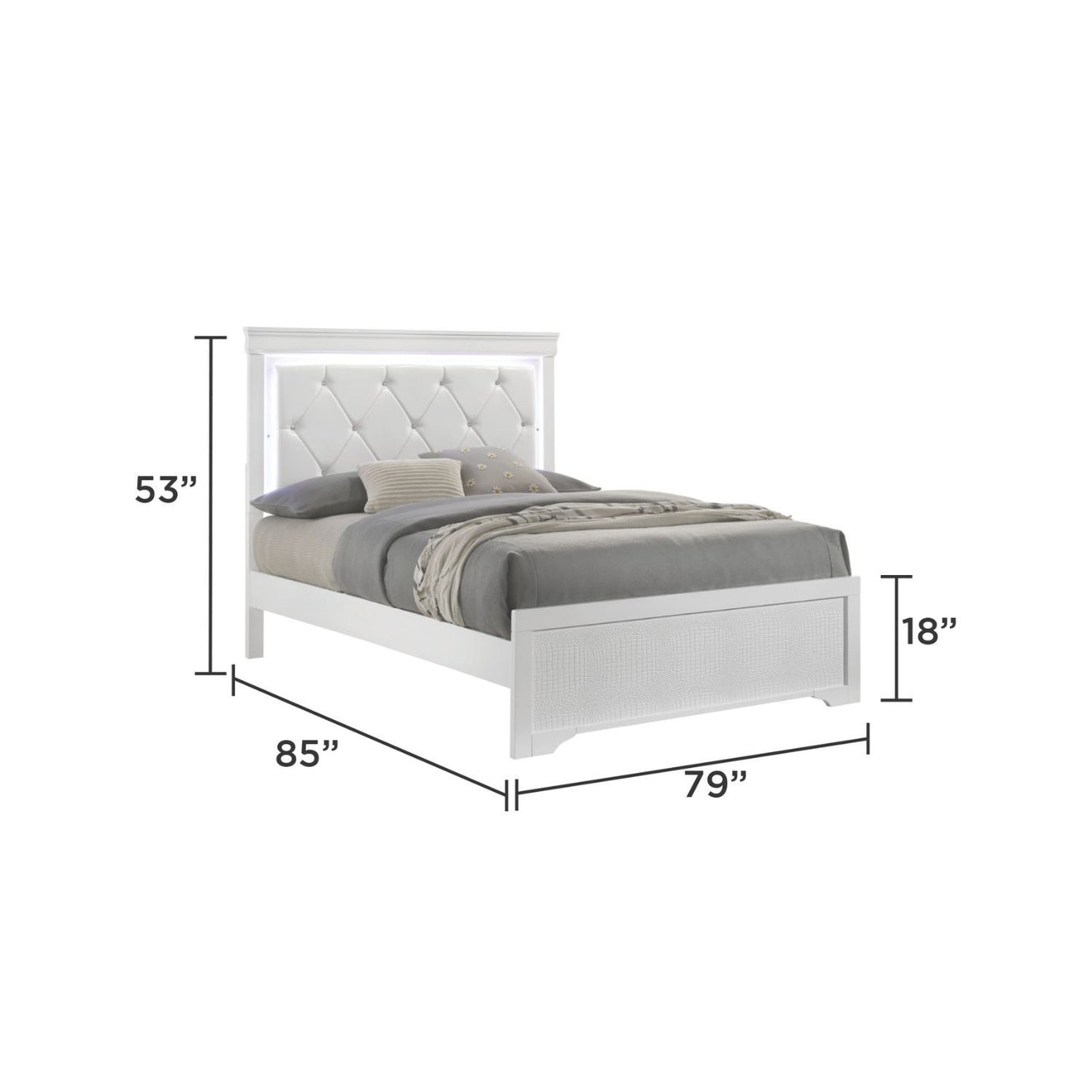 Blaze - Bedroom Set With LED Headboard