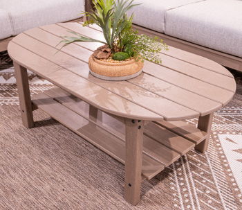 Cliffs Beach - Oval Cocktail Table - Driftwood