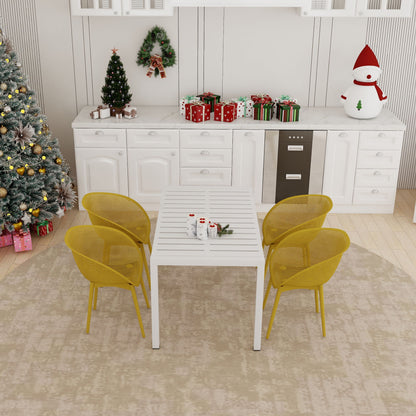 4 Pack Lounge Chair Set With Long Table