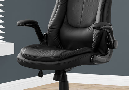 Office Chair, Adjustable Height, Swivel, Ergonomic, Armrests, Contemporary & Modern - Black