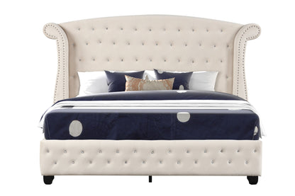 Sophia - Crystal Tufted Upholstered Bed