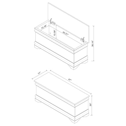 Chest With Curved Moldings And Bracket Feet - Brown