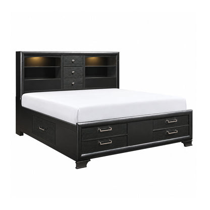 Civic - 5 Piece Storage Bedroom Set With Bookcase Headboard