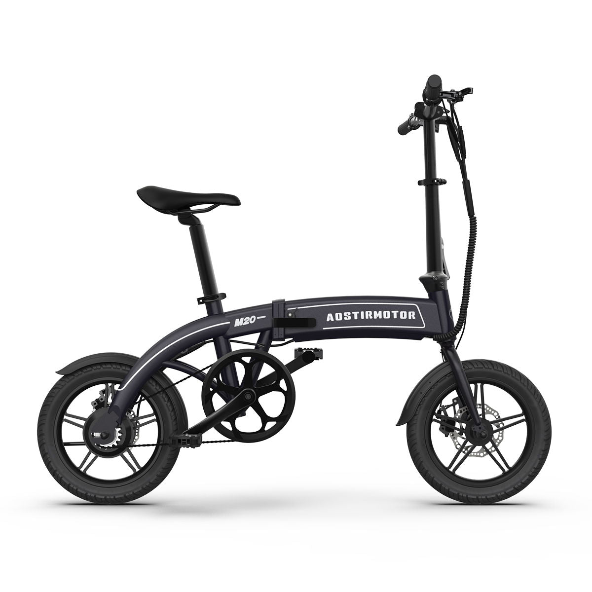14" Electric Bike, 350W 7.5Ah / 36V E Bike, Lightweight Folding Electric Bicycles For Adult - Black