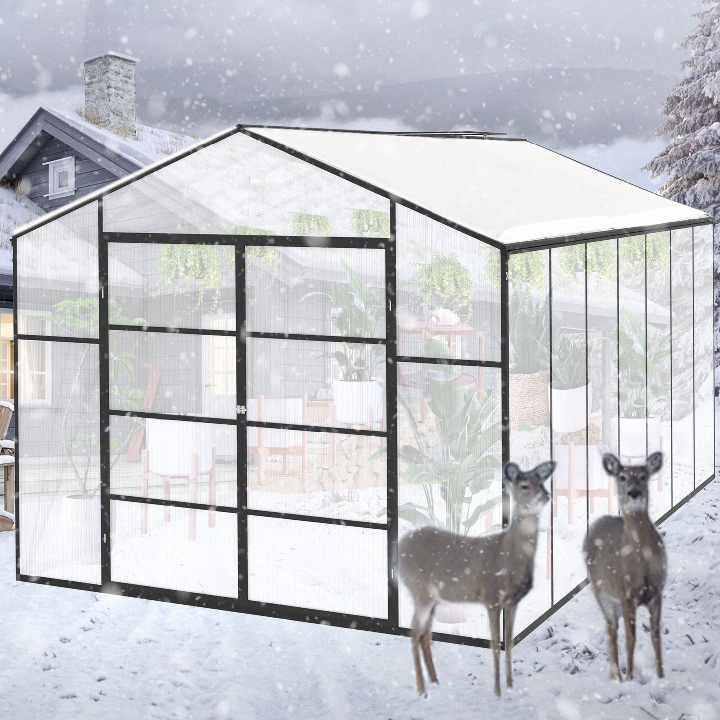 Gain Height Windproof Aluminum house With Raised Base