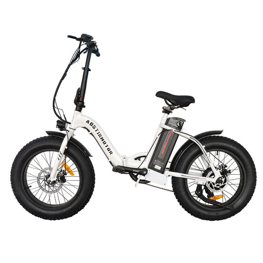 G20 Folding Electric Bike Ebike Bicycle 500W Motor 20" Fat Tire With 36V / 13Ah Li - Battery New Model - White