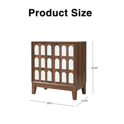 Double Door Cabinet - Walnut