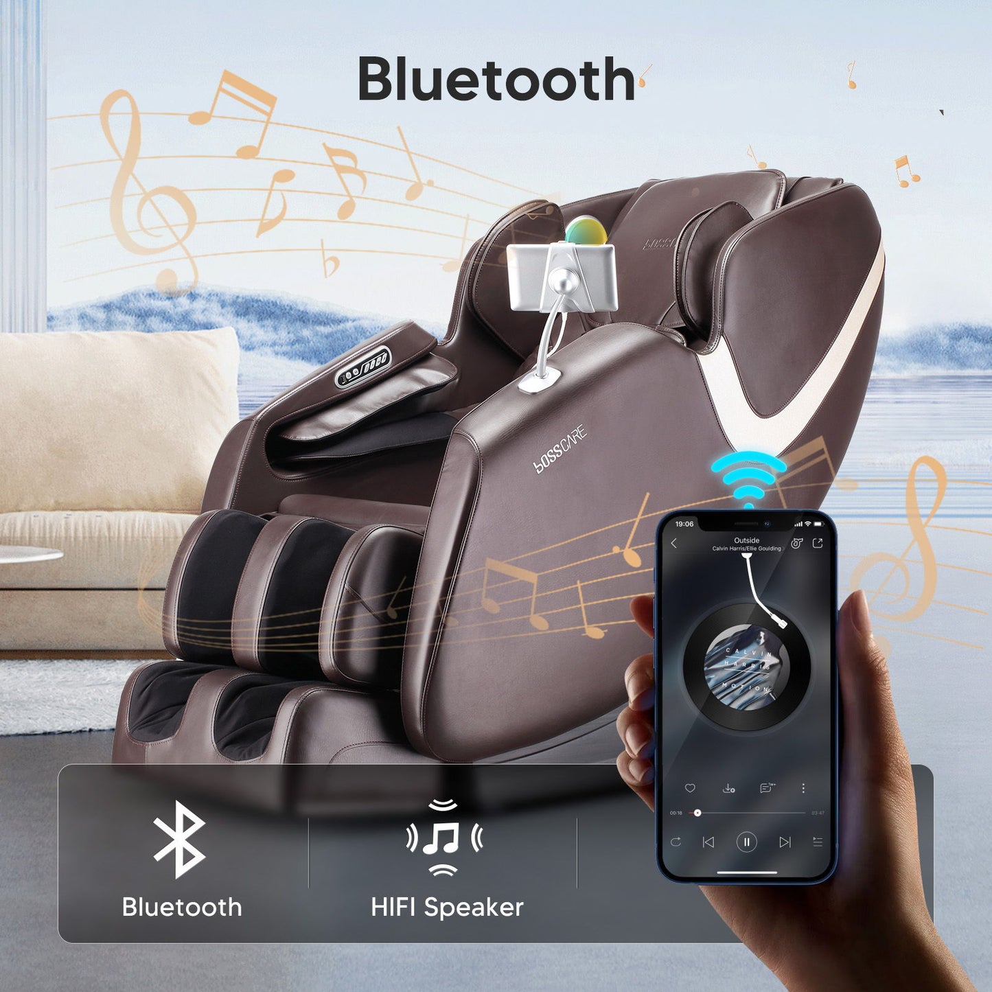 Bosscare - 2023 New Massage Full Body Chairs With Ai Voice, App Control Zero Gravity Shiatsu Recliner Massage Chair