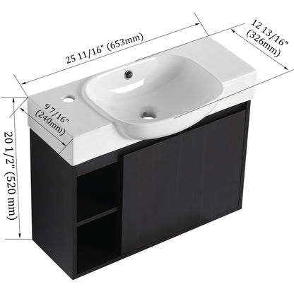 Freestanding Bathroom Vanity With Sink, Soft Close Door