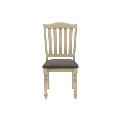 Dining Chair, Upholstered, Side, Transitional (Set of 2) - Gray
