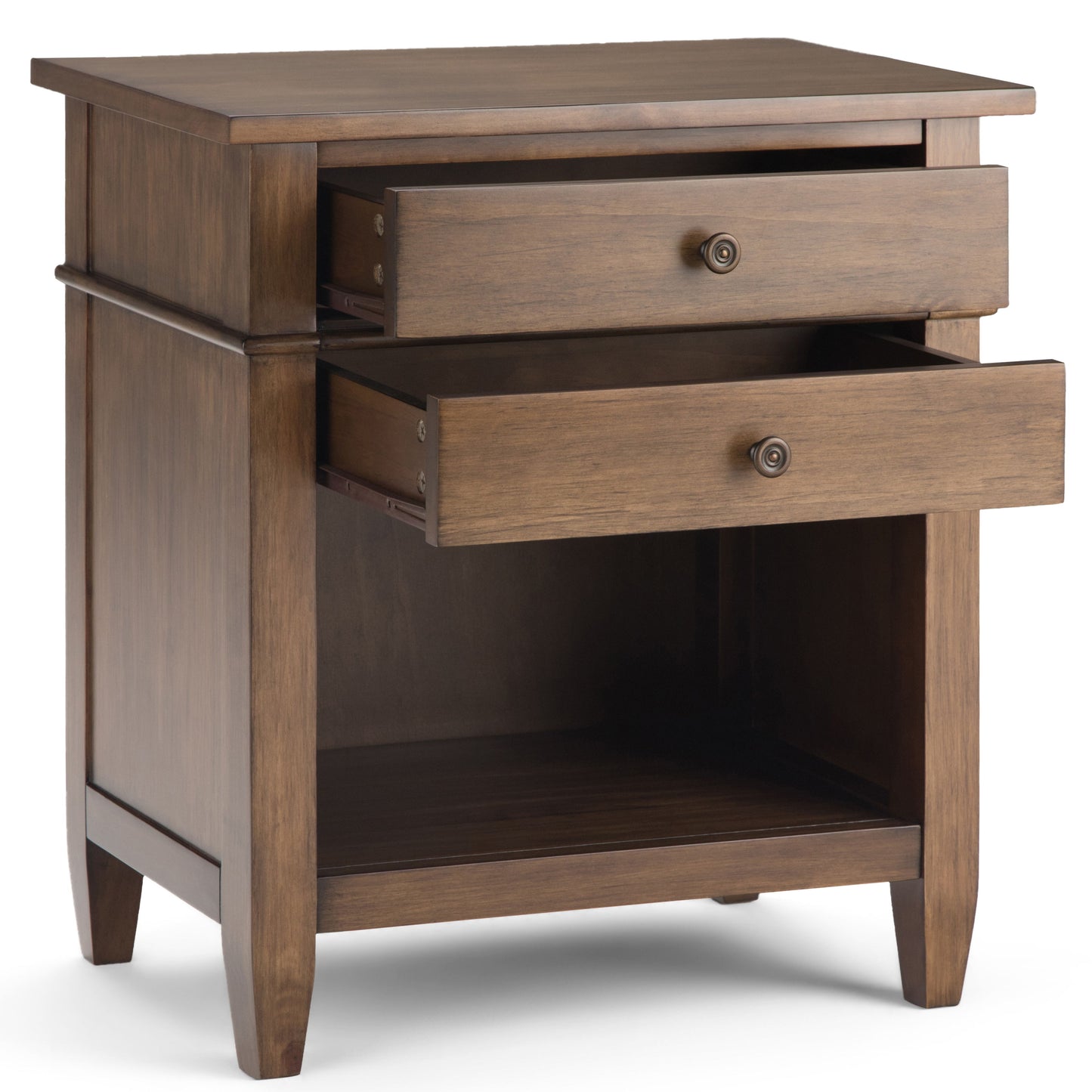 Carlton - Bedside Table - Rustic Natural Aged Brown