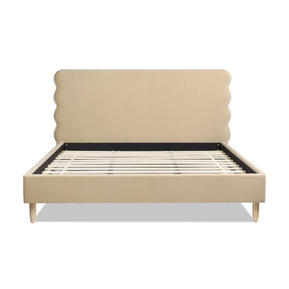 Stockholm - Modern Wavy Headboard Platform Bed