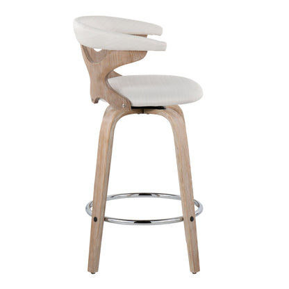 Gardenia - Mid Century Modern Fixed Height Counter Stool With Swivel (Set of 2)