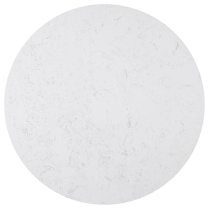 Sherry - Round Marble Top Dining Table - Rustic Espresso