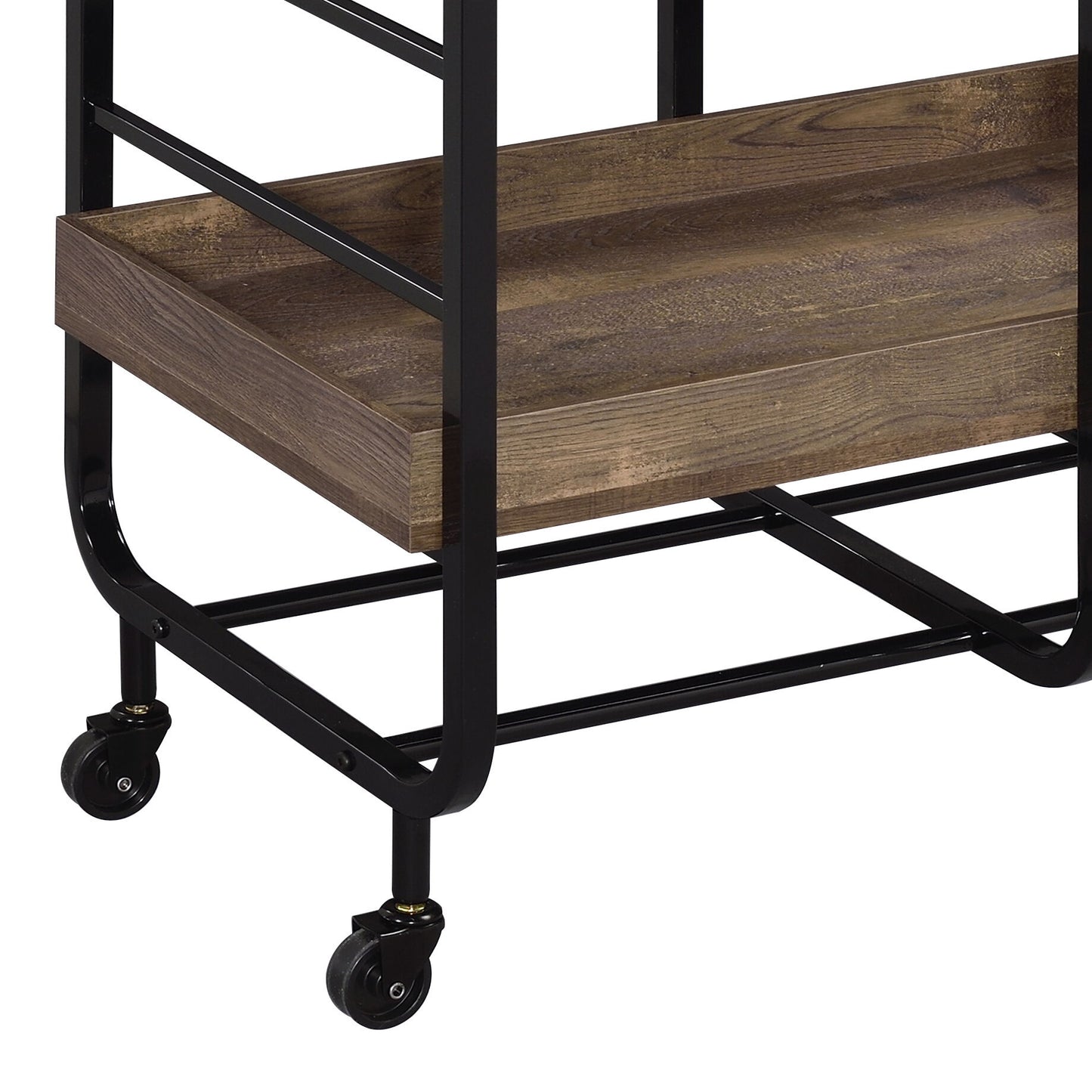 Vorrik - Serving Cart - Black / Walnut