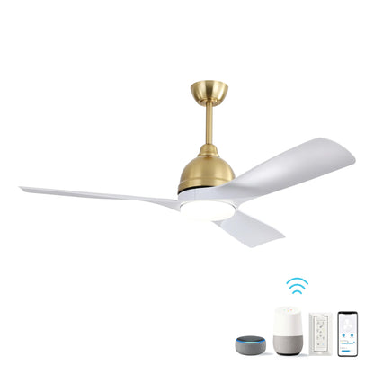 Modern Ceiling Fan 6 Speed Remote Control Dimmable Reversible DC Motor With Light And Smart App Control