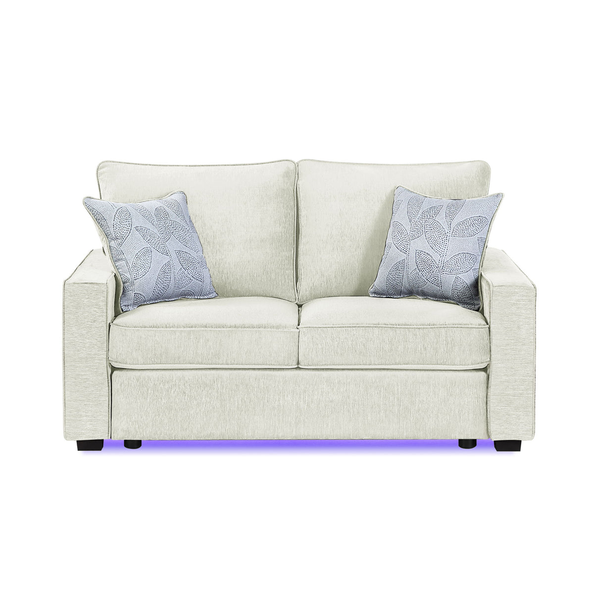 Rita - Loveseat, LED Base Lighting, Cushions And 2 Accent Pillows