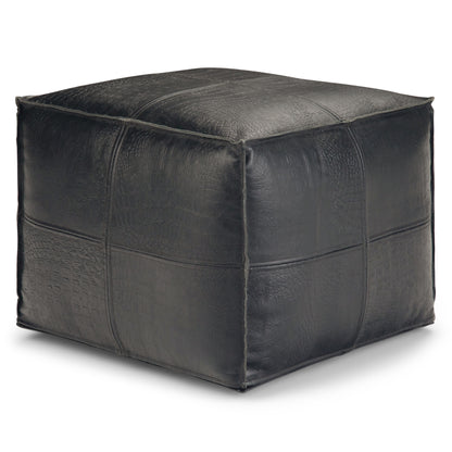 Bowen - Square Pouf - Black