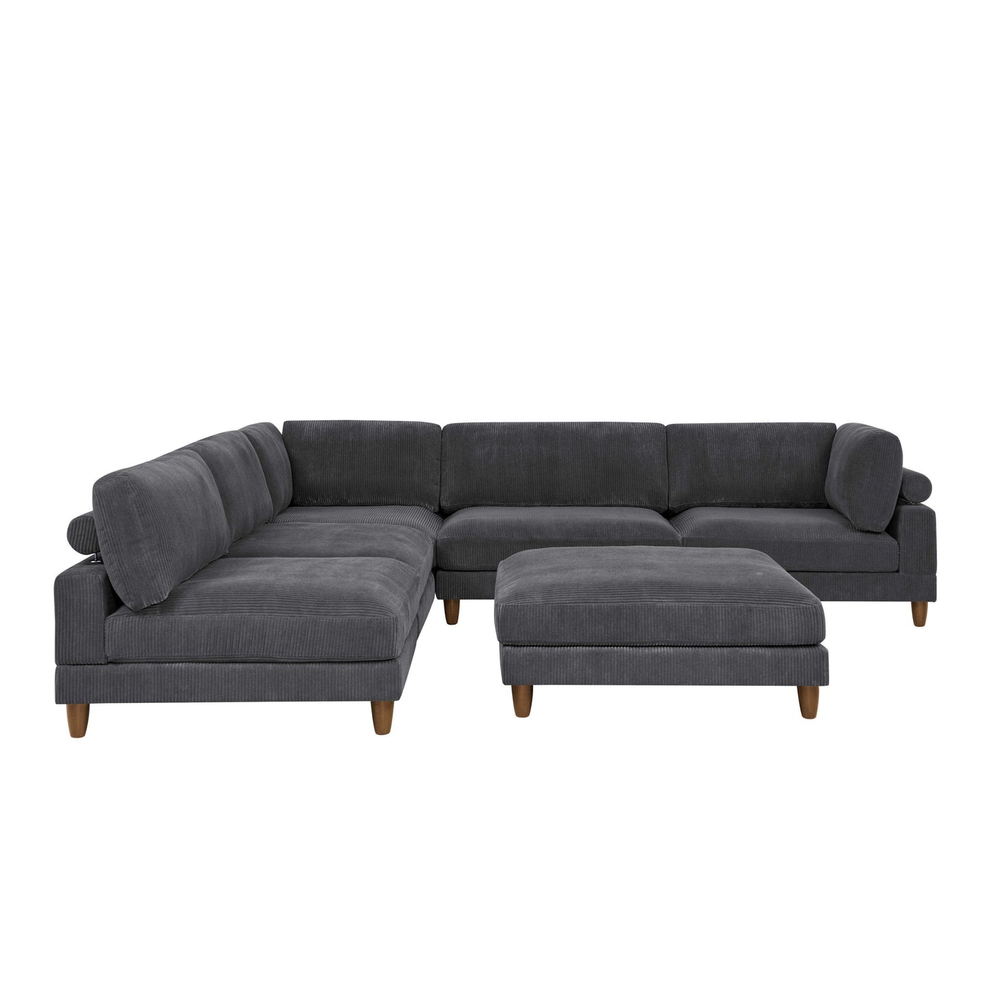 Modern Modular Sectional With Adjustable Back Support