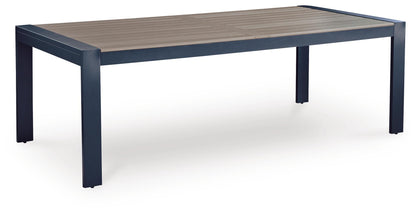 Mabry Shores - Rectangular Dining Table With Umbrella Option - Blue