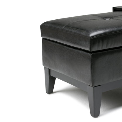 Oregon - Contemporary Storage Ottoman Bench With Tray