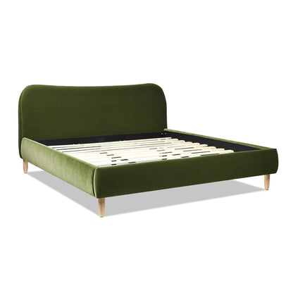 Roman - Curved Headboard Upholstered Platform Bed