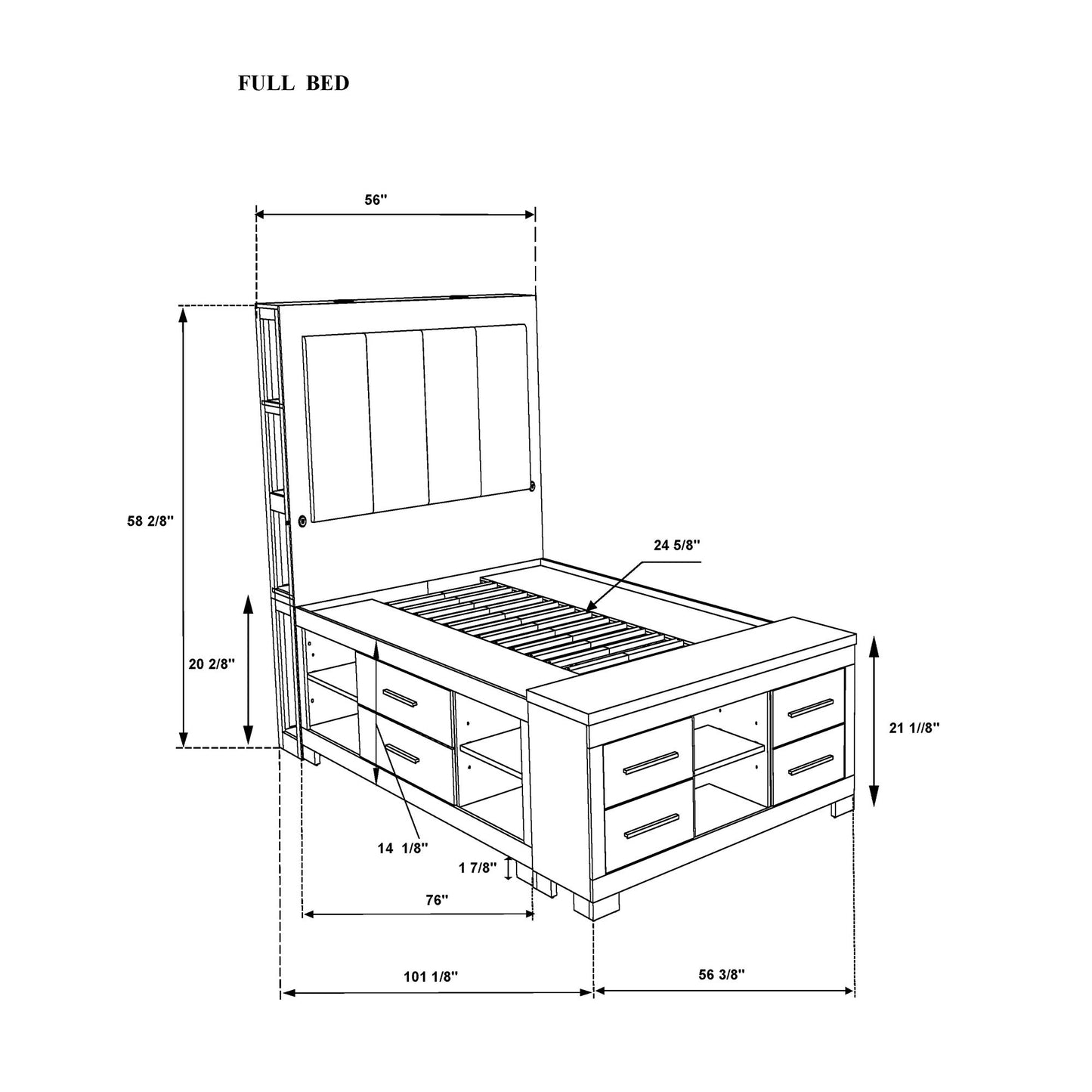 Emilia - Bed With Storage And LED Lighting