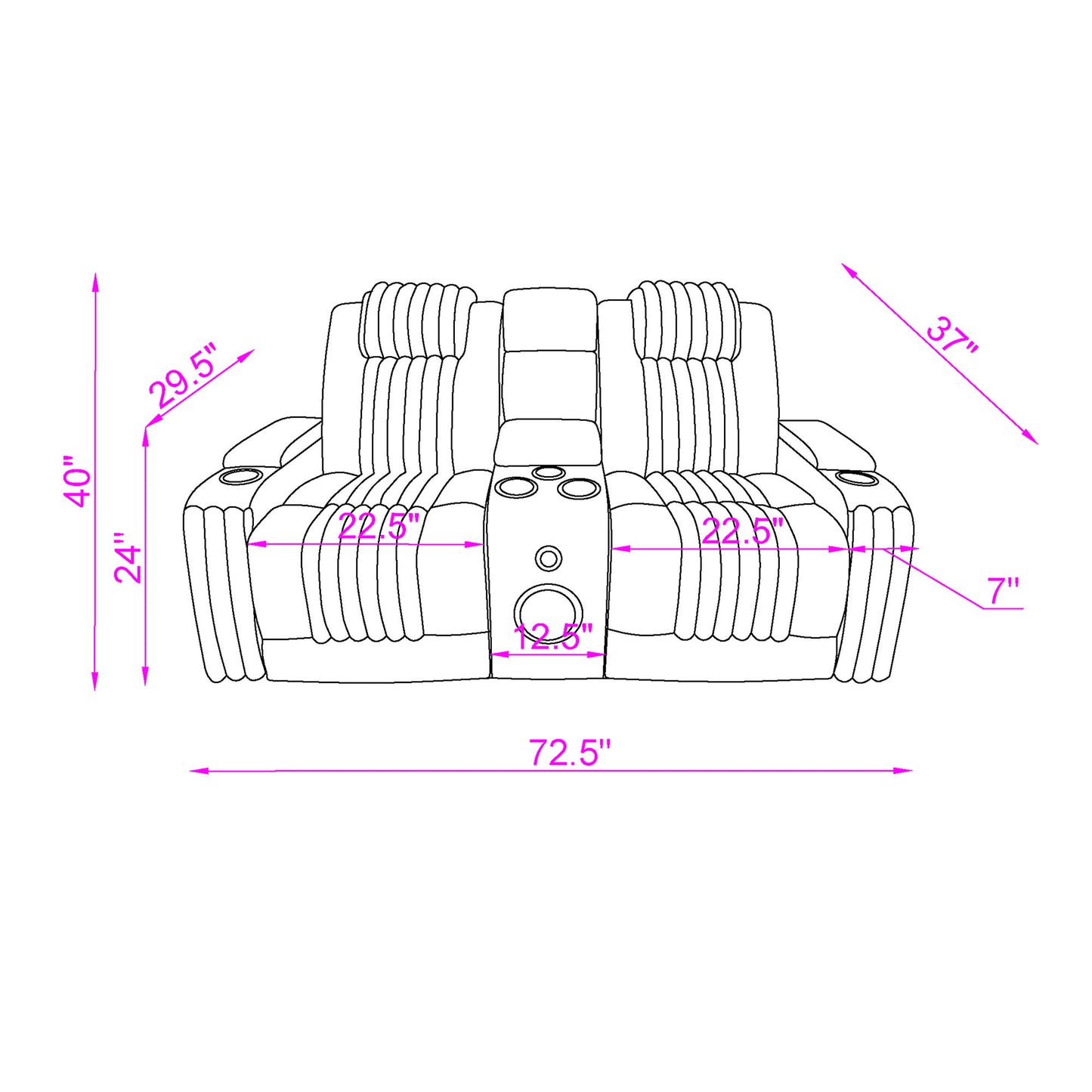 Duran - Power Reclining Loveseat With Power Headrest