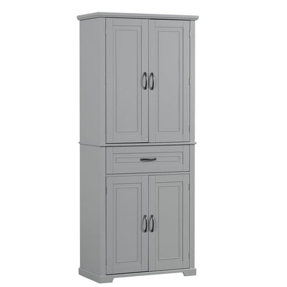 Bathroom Storage Cabinet With Doors And Drawer, Adjustable Shelf