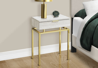 Spacious Table Top Accent Side Table, Storage Drawer, Contemporary & Modern